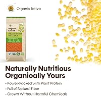Vista 4 de Organic Tattva Lentejas rojas divididas Masoor Malka enteras, 17.64 oz con certificación USDA