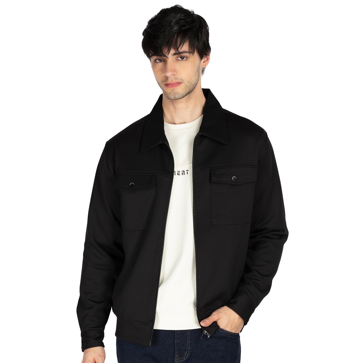 Mens Solid Regular Fit Shacket-image-29