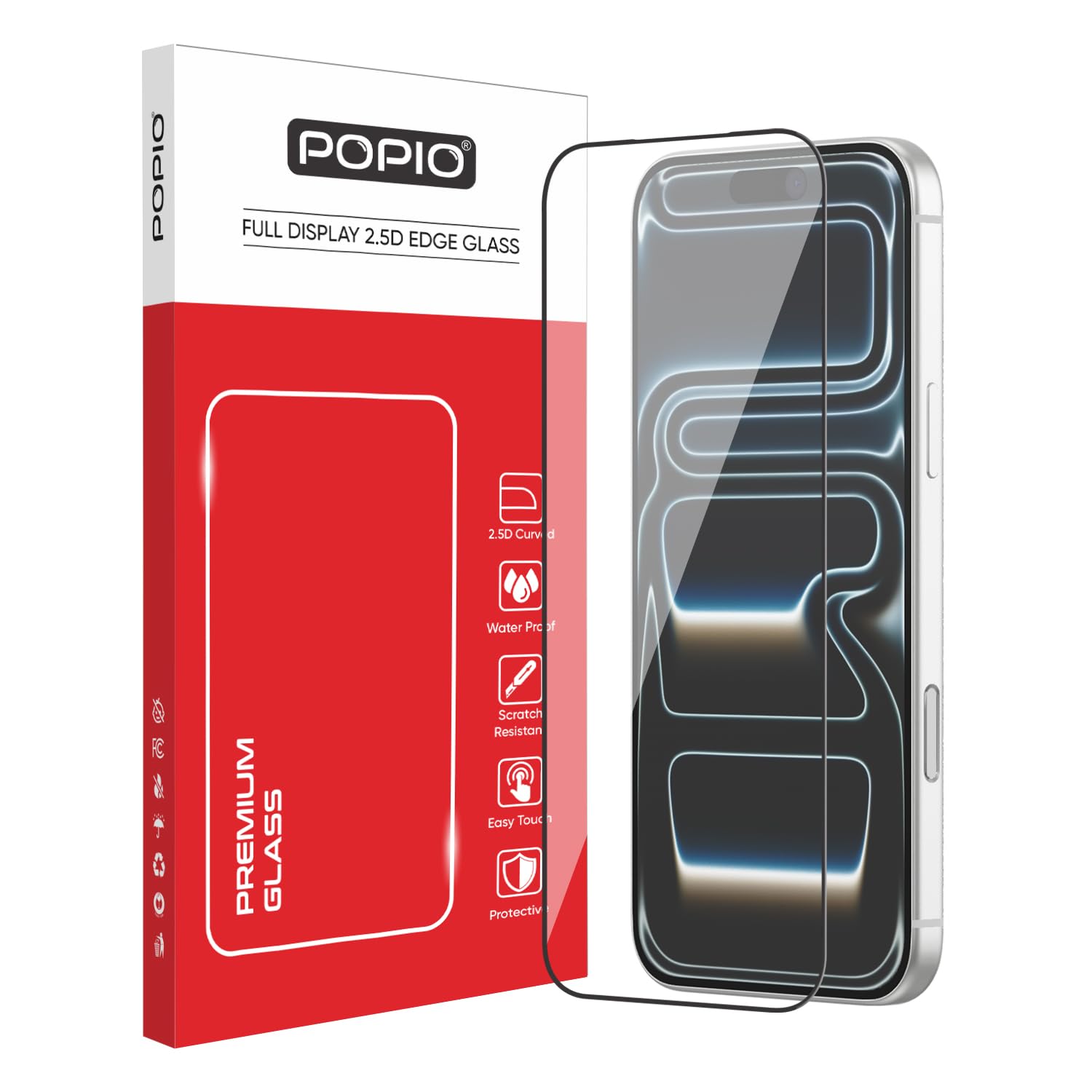 POPIO Military-Grade Gorilla Tempered Glass Compatible for iPhone 17 Pro Max (Black) | Edge to Edge Full Coverage | Scratch Resistant | 9H Hardness | Easy Installation Kit-picture-30