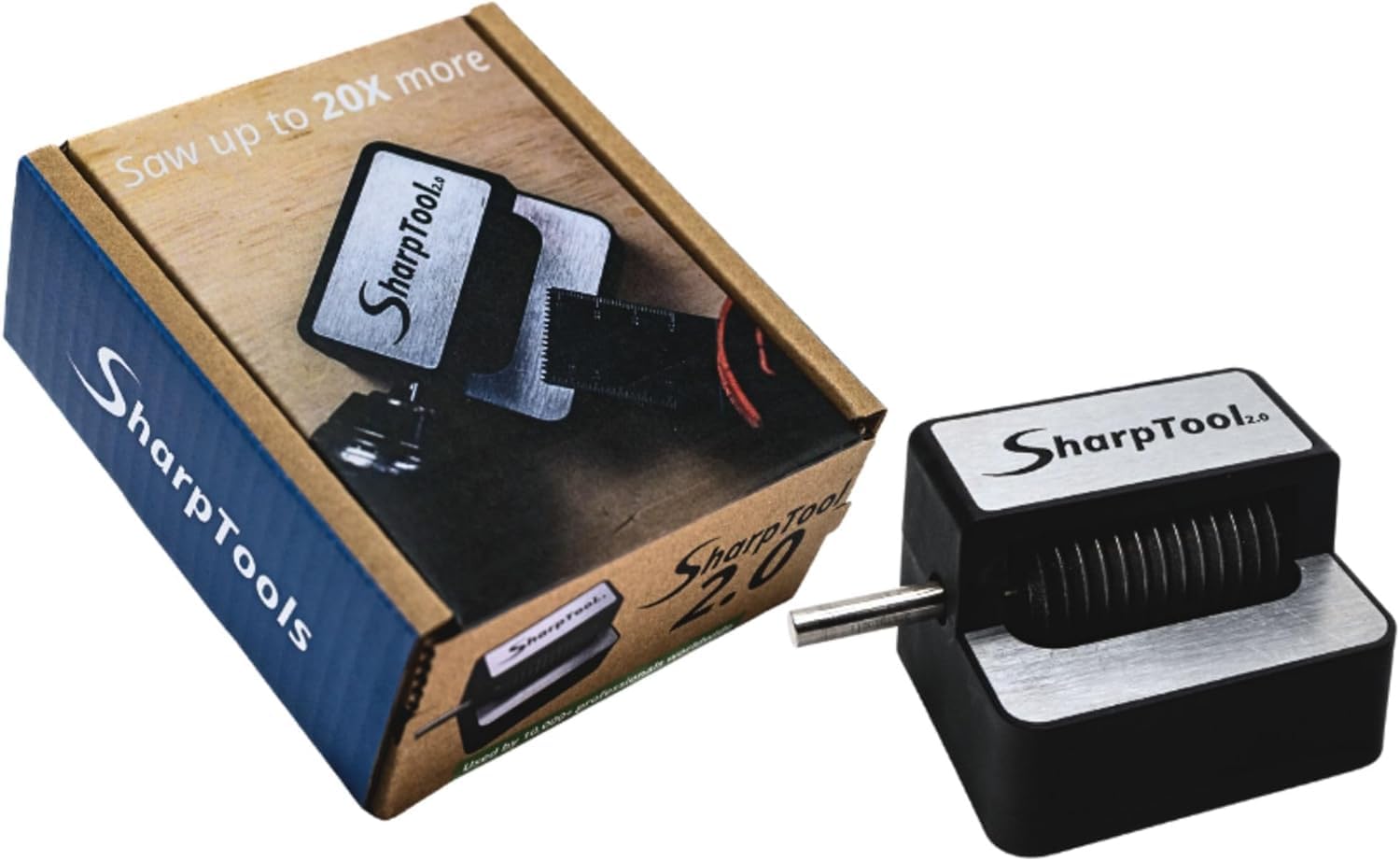 SharpTool 2.0 Afilador para Hojas de Sierra Multitool – Afilador de Precisión para Taladro para Afilar Hojas de Inmersión BIM, HCS y HSS, Accesorio para Herramienta Multifunción