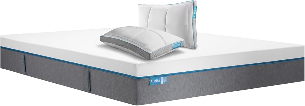 Simba Bundle Simbatex Cool Mattress Double 135 x 190 cm + 2 Hybrid Pillows