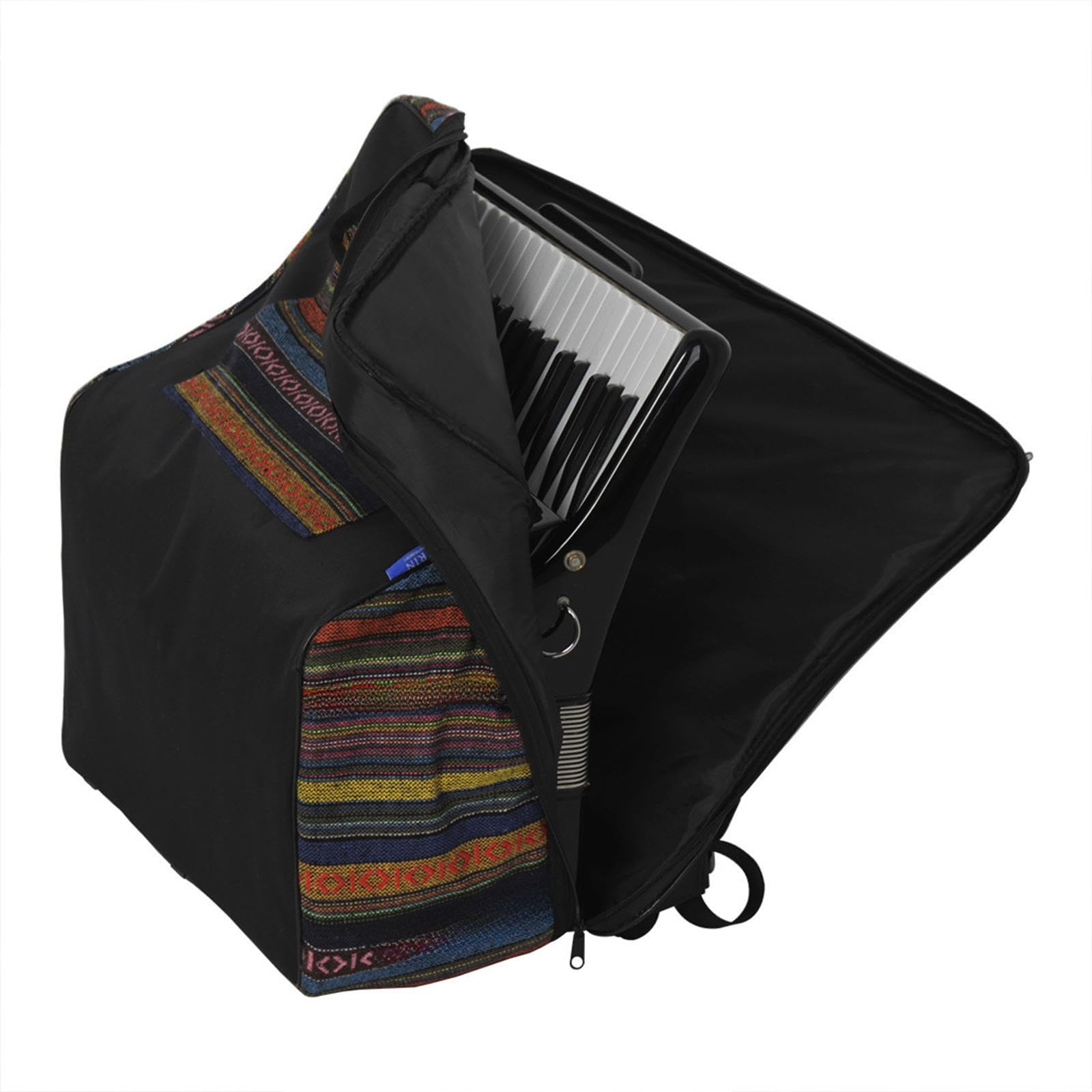 DYNWAVE Accordion Backpack Smooth Zippers with Adjustable Strap Soft Case Carry Case for 48-120 Bass Accordion Storage Bag