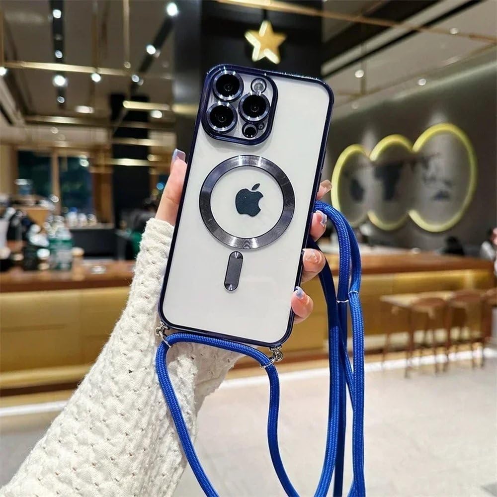Coque luxe galvanisée Bleu N magnétique pour iPhone 12 Pro Max TPU - 8