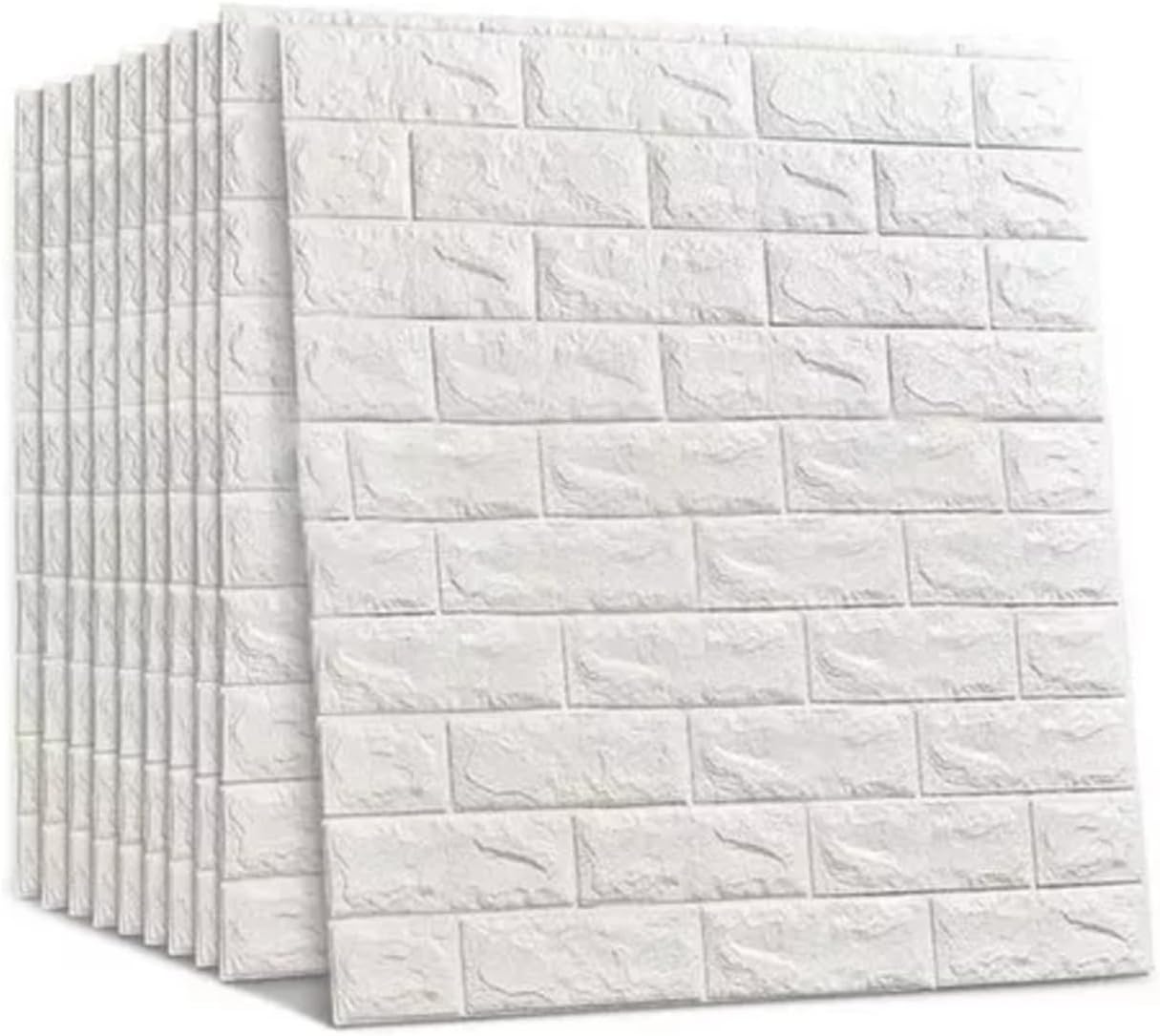 Papel de Parede 3D Kit 10 Placas 70 x 76 cm Adesivo Tijolinho Decoracao
