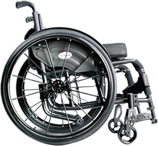 Silla de ruedas deportiva ligera y plegable para adultos, soporta 66 a 188 libras, uso - Silla de ruedas de ocio - Cómoda y portátil