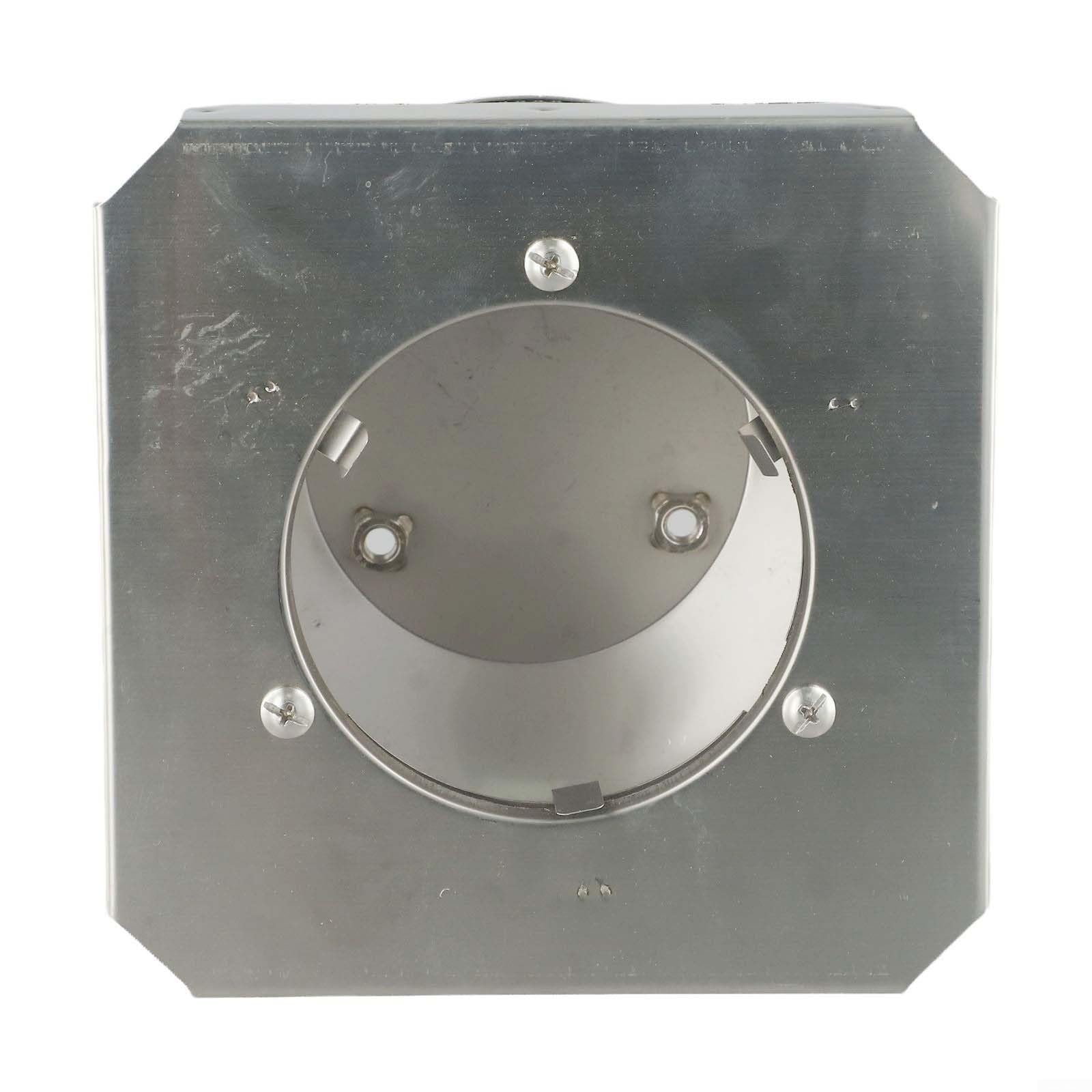 Pantalla y base de emisor de acero inoxidable 304 de 7 pulgadas, red de combustión de repuesto para calentador de patio pirámide de 4 lados, malla de doble cubierta con 3 agujeros de montaje, plata