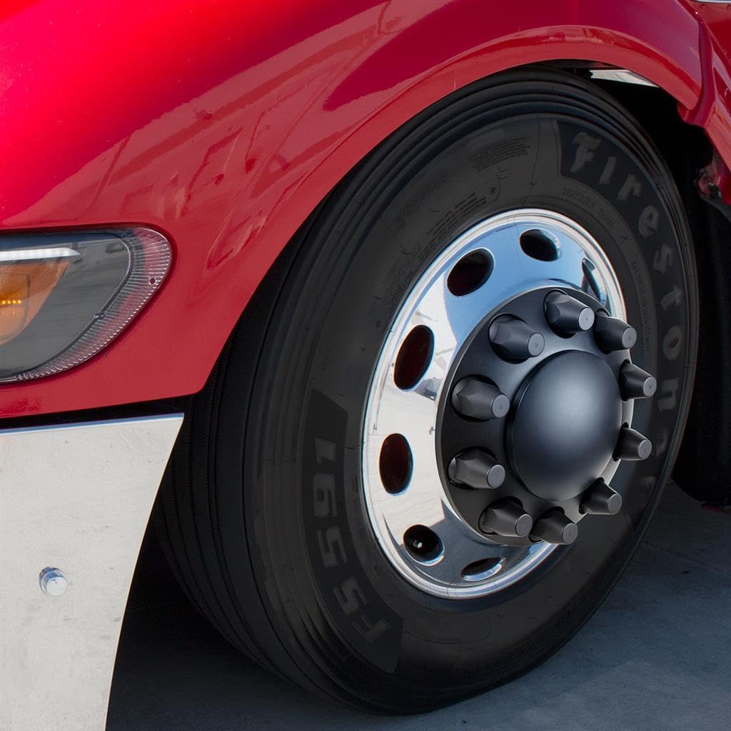 C2W 33MM Thread on Matte Black Dome Axle Cover Combo Kit with Nut Cover Tool., Interior/Exterior Upgrade