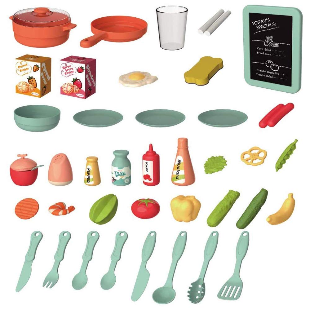 ixora Kitchen Set for Kids Girl 42-Piece Kitchen Set, Smoky, Music,Real Water Tap, Actually Fell of Kitchen for Your Kids Best Gift for Girls (42 pcs) 2