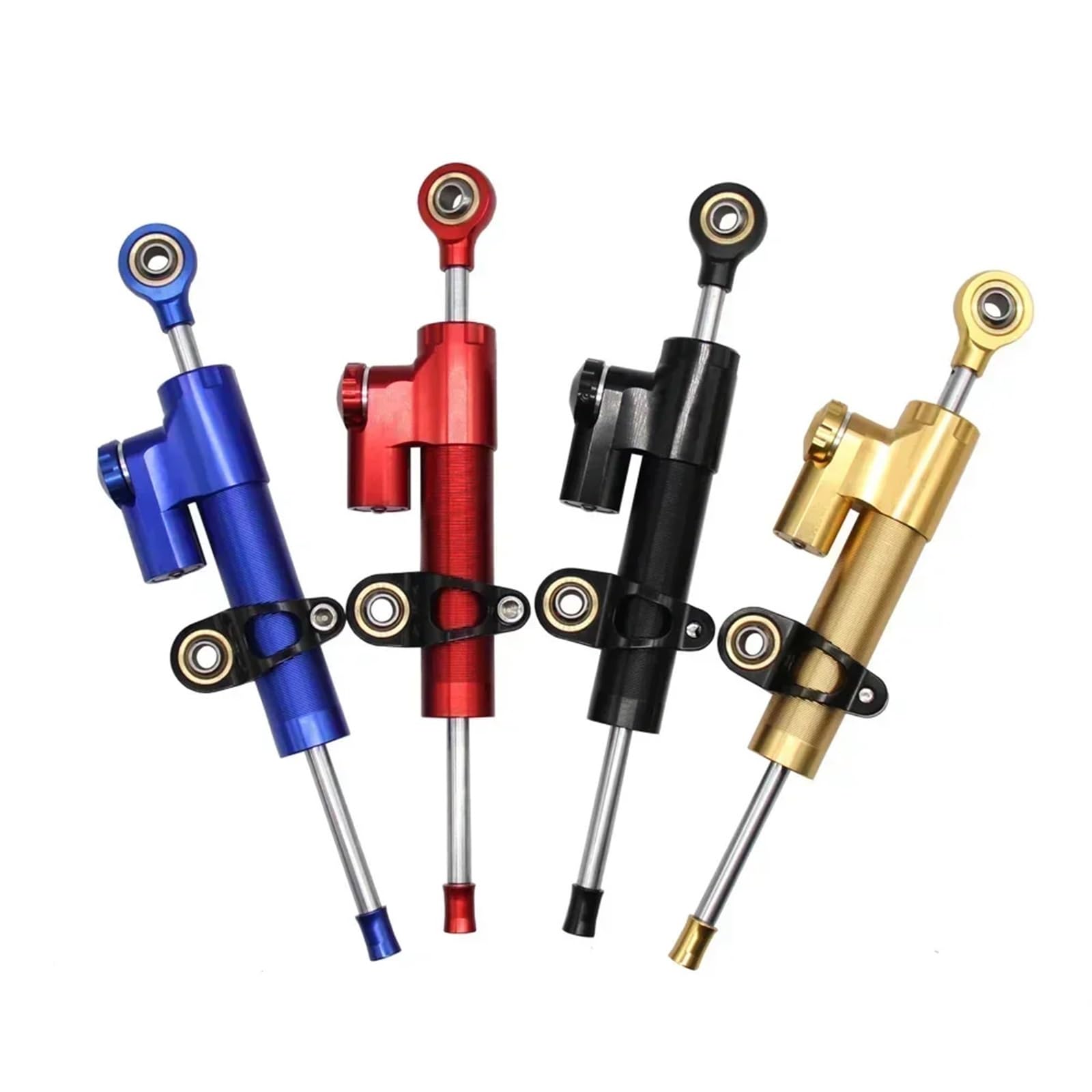 Zestaw wsporników stabilizatora układu kierowniczego motocykla, regulowany, uniwersalny, pasuje do Yamahy, pasuje do Kawasaki Stabilizator Amortyzatora(Black)