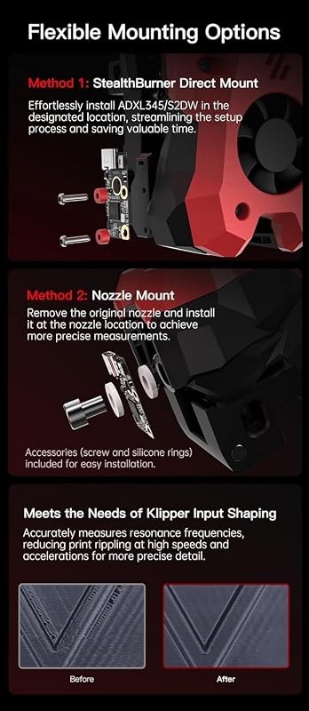 BIGTREETECH ADXL345 V2.0 Gyorsulásmérő Szenzor 3D Nyomtatóhoz USB
