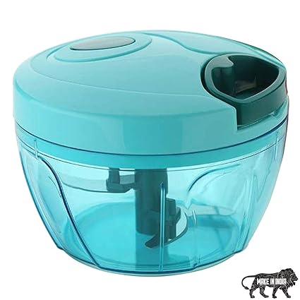 EVEN 350ml Easy to use Quick Fruits and Vegetable Pull Chopper for Kitchen, Sharp Stainless Steel Blades, Food-Grade Plastic, Vegetable & Fruit Cutter (Multi color) (speedy chopper 350 ml)