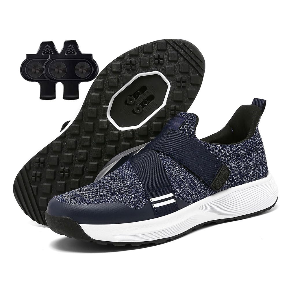 2026 Zapatillas Ciclismo Montaña, Zapatos Bicicleta Montaña Hombre Mujer, 39-47 EU Zapatillas de Ciclismo Verano Ligeros Calzado Bicicleta con SPD 4 Hoyos Tacos