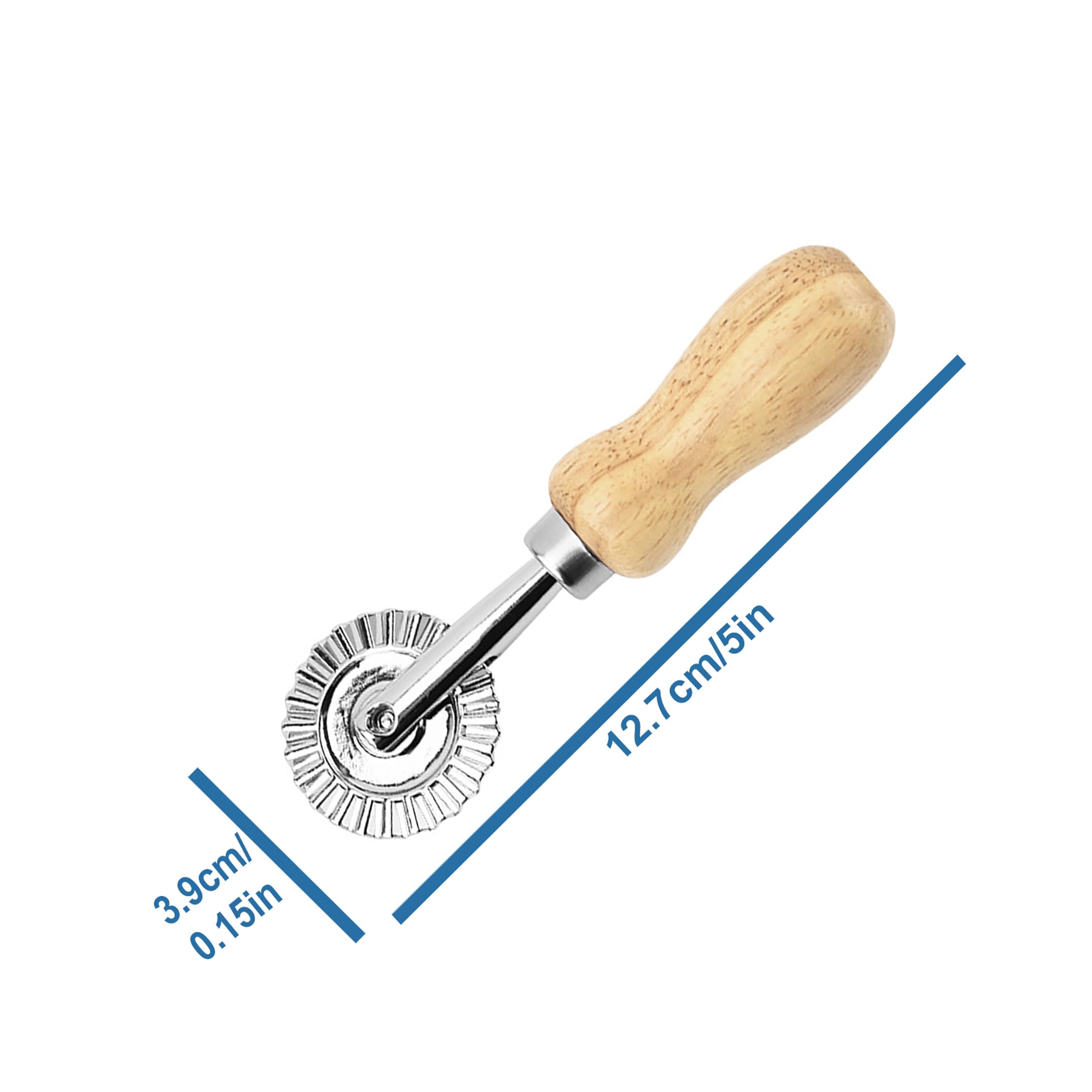 KOCNYDEY Pastry Wheel, Dough Ravioli Crimper, Pizza Cutter, Dumplings Lasagna Pierogi Cutter for Home Kitchen, 1.3