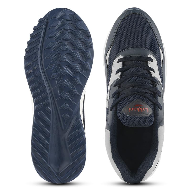 Image of Lakhani aashirwad Men's Sports Shoes | Lightweight Breathable Running Shoes for Men | Flynet Upper, Phylon Sole | Flexible, Comfortable Lace-Up Athletic Shoes