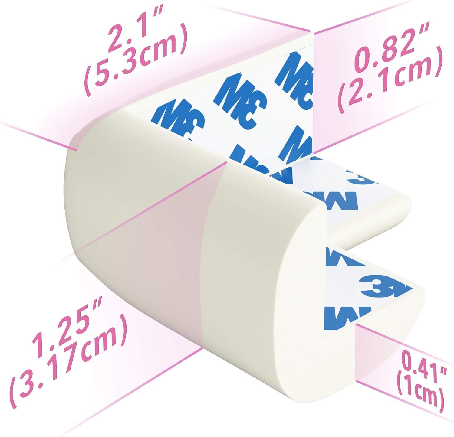 SwissHome Premium Baby Proofing Corner Guards Pre-Taped Corner Protectors for Furniture Ultimate Child Safety Edge Guards with Adhesive Protects Toddlers from Sharp Corners (Off-White, Pack of 8 PCS) 4