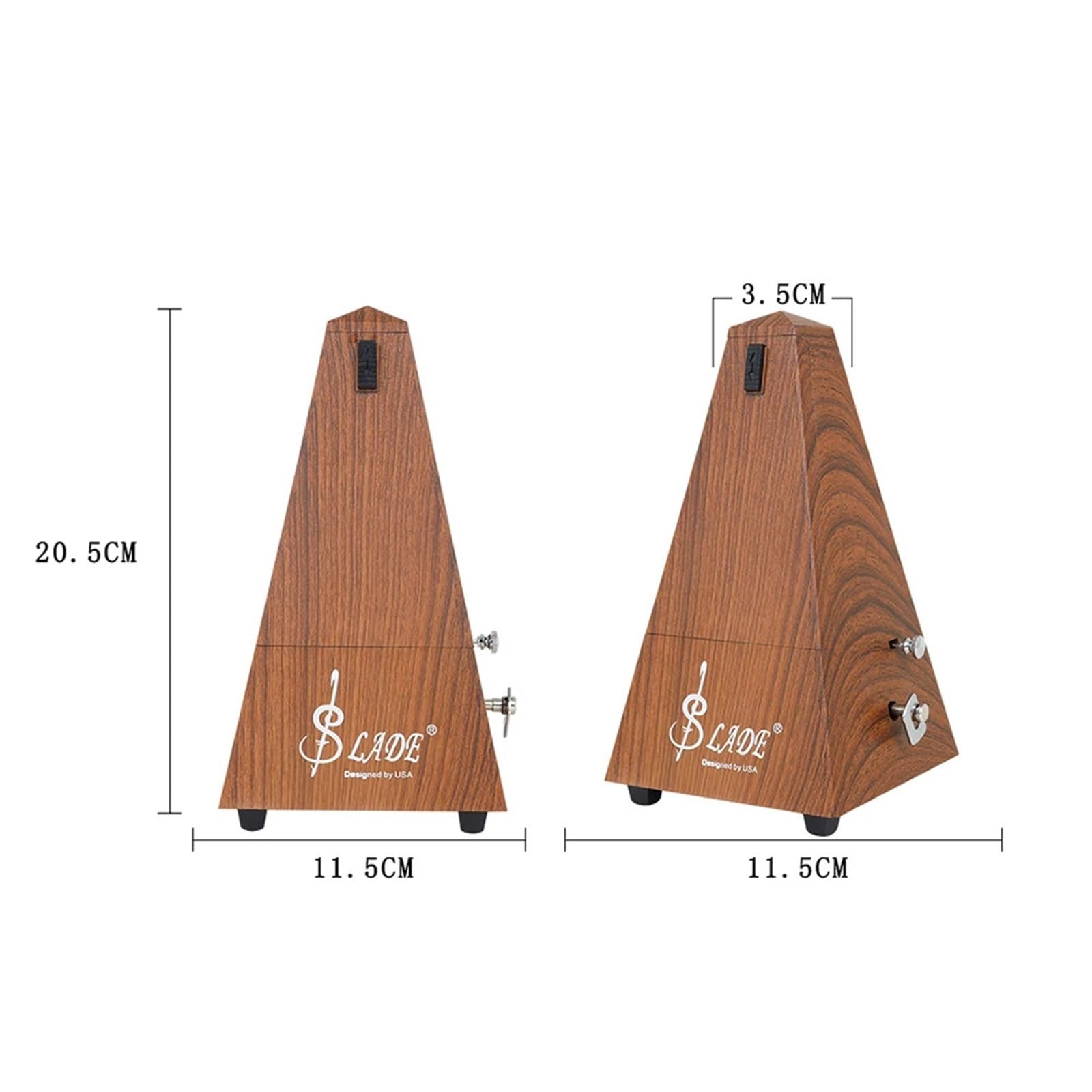 Mechanisches Metronom JP-30 Turmtyp Glockenring Metronom for Gitarre, Ukulele, Klavier, Übungsmusikinstrument, universell(Teak Color)