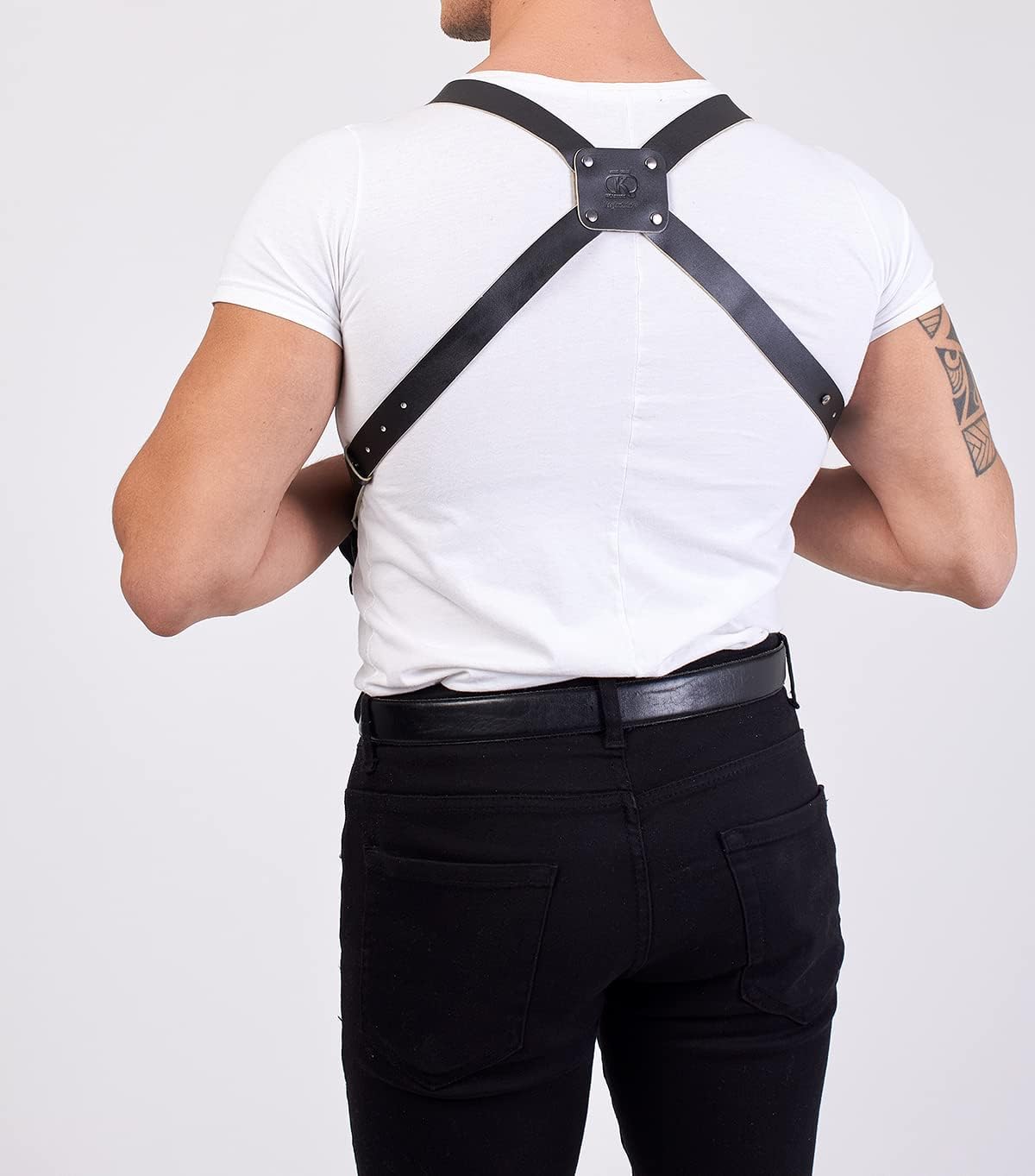Shoulder Holsters, Leather Vertical and Horizontal Shoulder & Belt Adjustable Concealed Carry Holster, Fits Glock 17 19 22 23 26 27