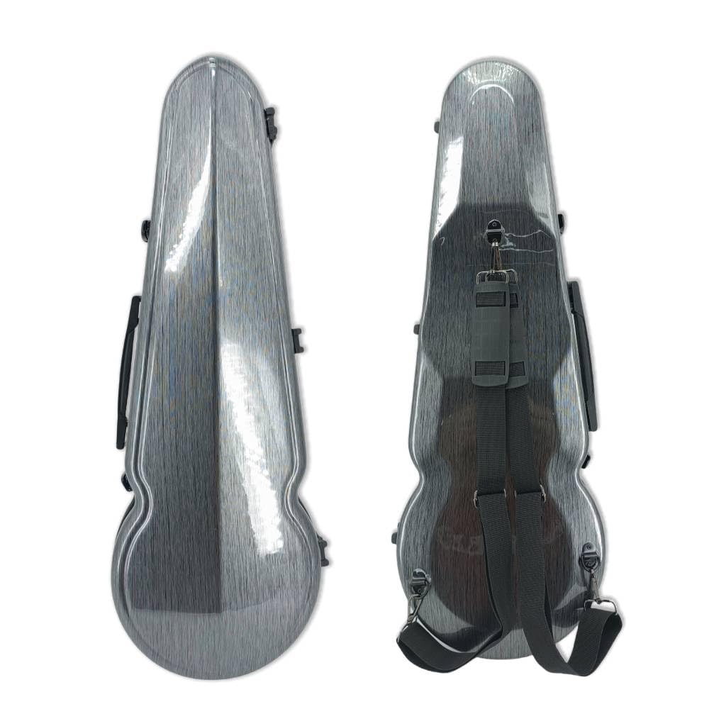 Viola Case - Mochila rígida de fibra de carbono de 16 pulgadas, almohadilla ajustable para el cuello para tamaños de 15 a 16.5 pulgadas, forro grueso, higrómetro integrado, con mango