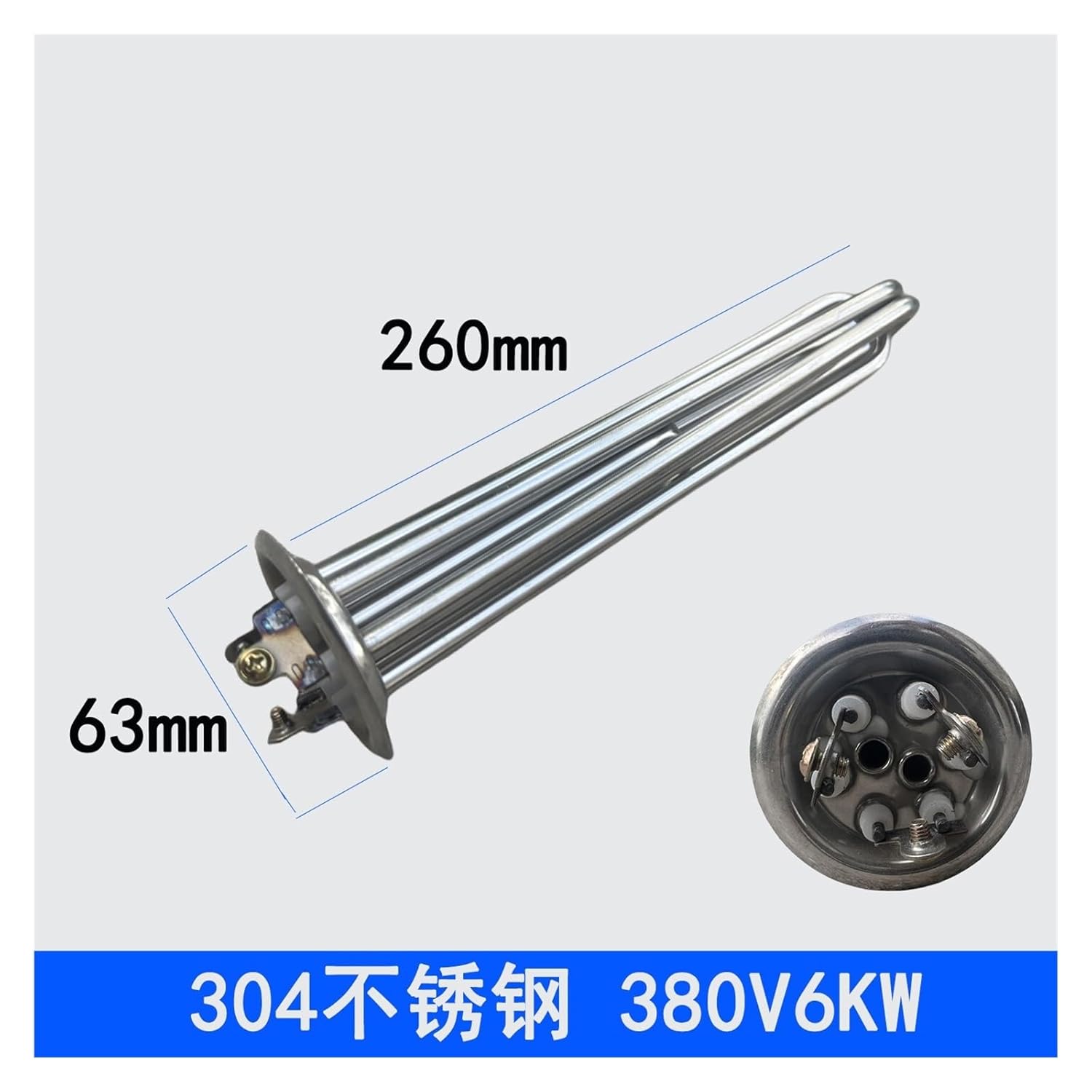 Heating Tube 63mm Accessories 380V 6KW/9KW/12KW/18KW(63mm 380V18KW)