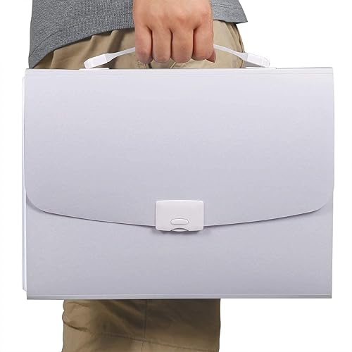 Miniatura 8 de Carpeta de archivos expansible, carpetas de acordeón expansibles de plástico, soporte portátil para documentos tamaño carta, organizador de archivos