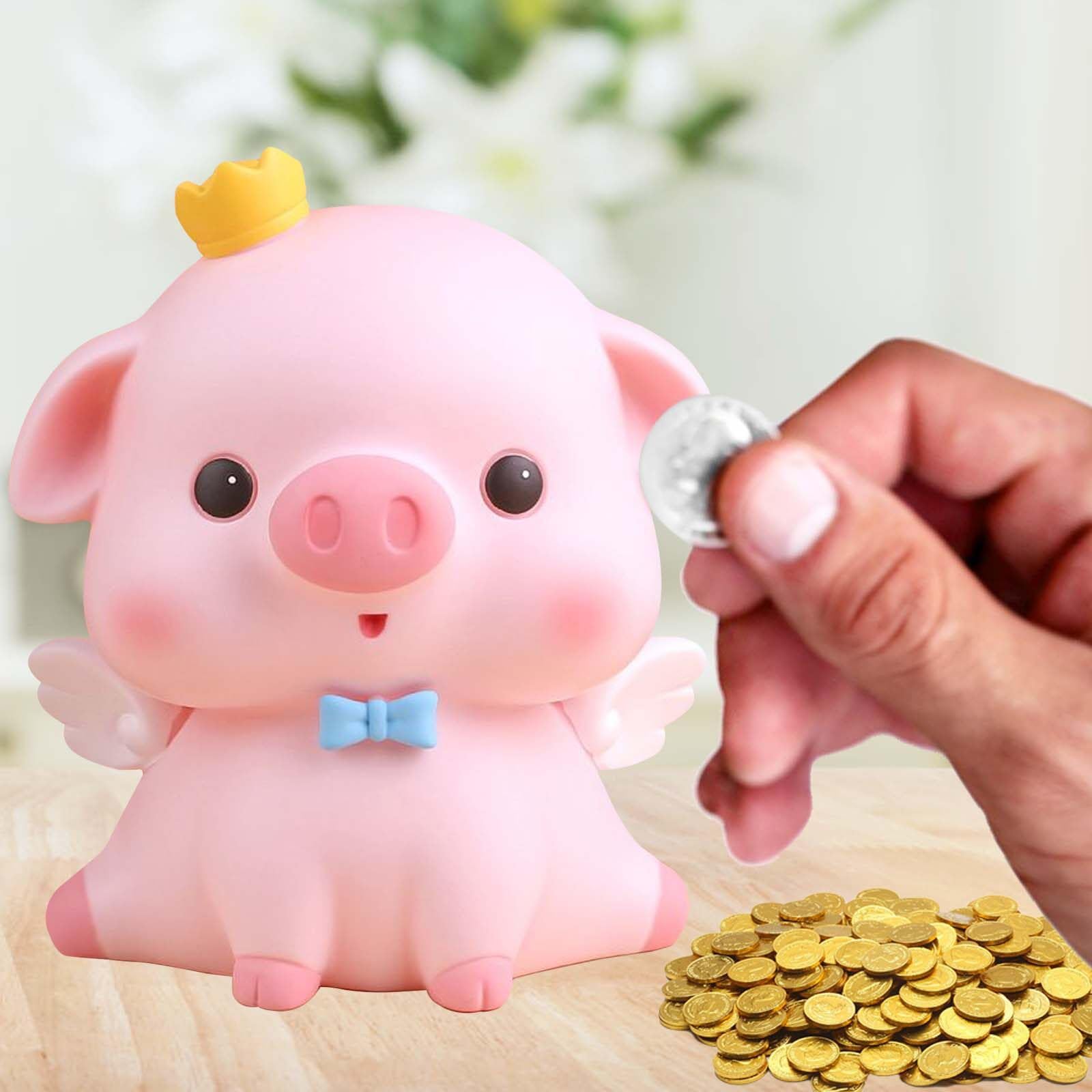 Salvadanaio A Forma Di Maiale - Design Carino Per Bambini, 16.5x14x15.5cm