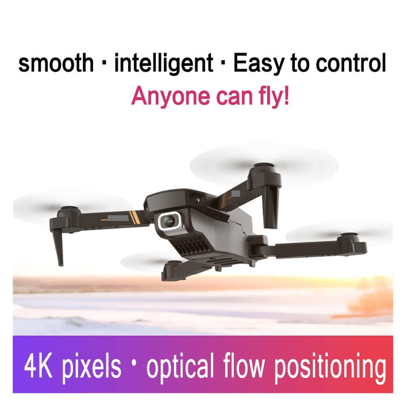 Składany dron Quadcopter RC Profesjonalny dron 1080P WiFi FPV HD Podwójna kamera Składany quadkopter Transmisja w czasie rzeczywistym Drone Zabawki (Kolor: 2K-Dual camera-1B Rozmiar: 1) (Podwójna