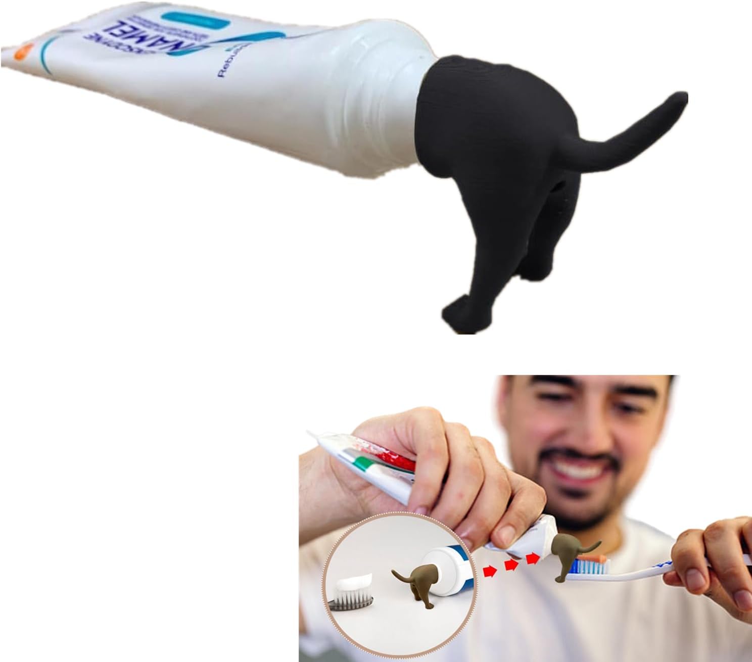 Pooping Dog Butt Toothpaste Topper Funny Toothpaste