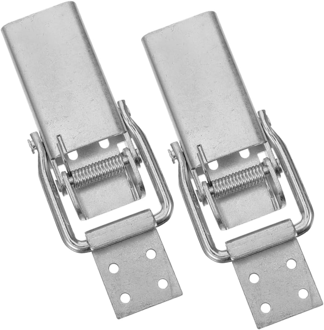 Mikinona 2Pcs Carriage Latch Lock Heavy Duty Trailer Door Hasp Durable Spring Lock for Rv and Truck Cargo Security Effortless Installation and Quick Setup