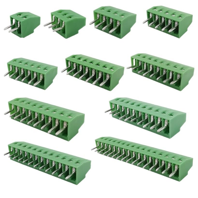 KF128 - Connettore terminale a vite PCB da 2,54 mm, 2/3/4/5/6/7/9/10/12/16 pin, 10 pezzi, 7 pin