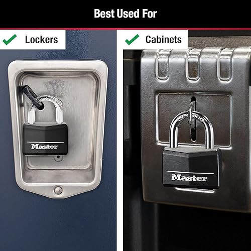 Miniatura 3 de Master Lock Candados cubiertos con llave cerraduras para exteriores paquete de 2 141T