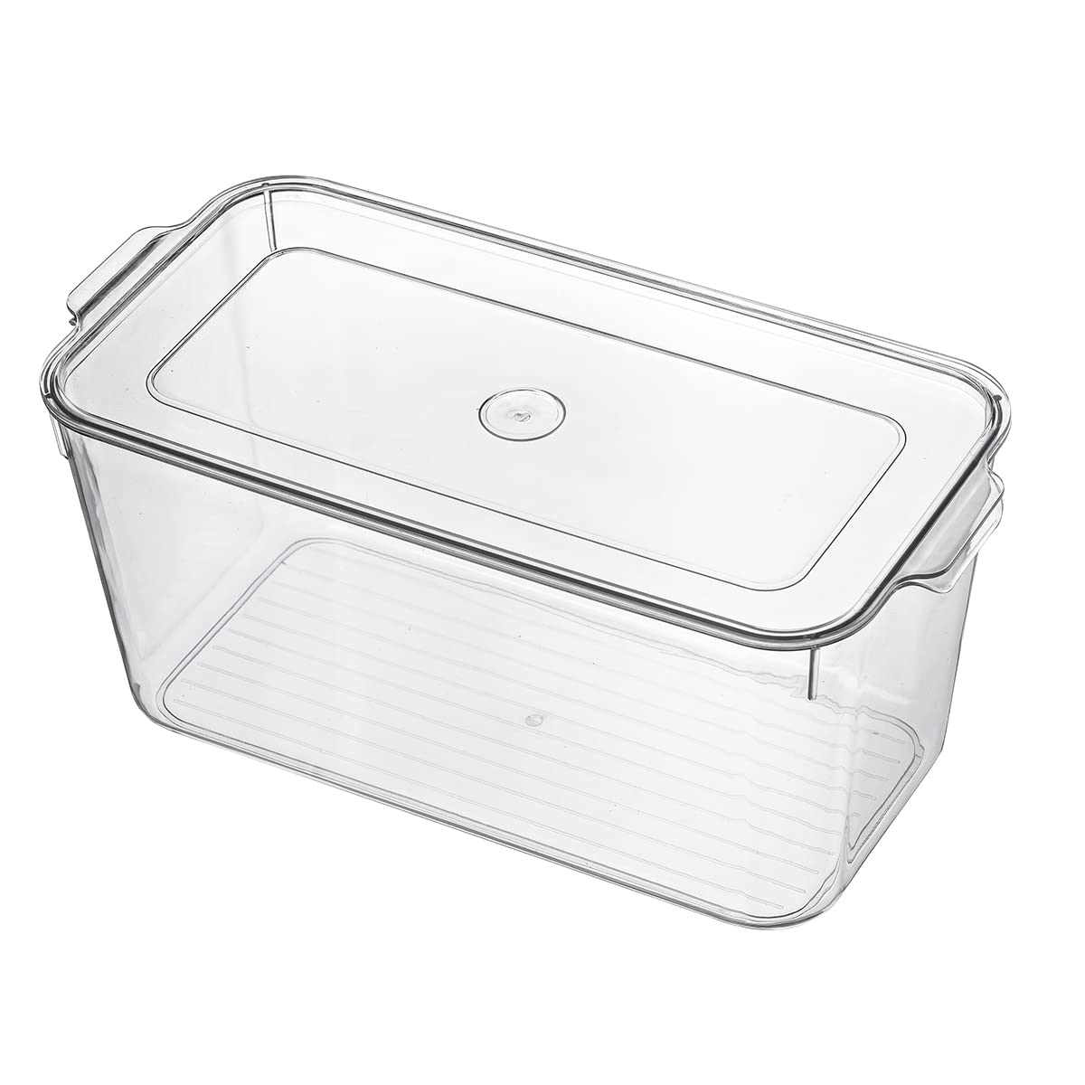 LISHONN Acrylic Stackable Refrigerator Organizer For Vegetable And Fruit Fridge Storage Container With Lid | Capacity 7.5L | Pack Of 01, Transparent (B09VSLX42R) Amazon Price History, Amazon Price Tracker