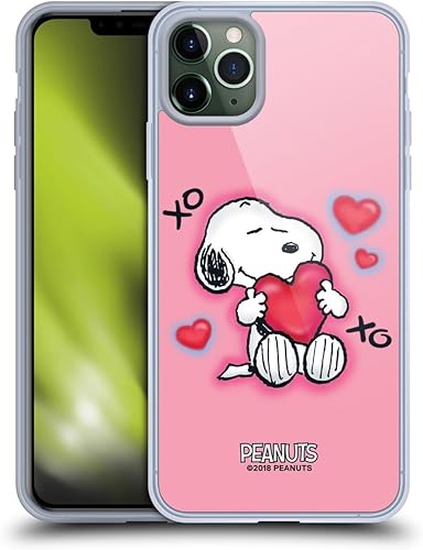 Vista 184 de Head Case Designs Funda de gel suave con licencia oficial de Peanuts I Love Pattern Snoopy Boardwalk Airbrush compatible con Apple iPhone 15