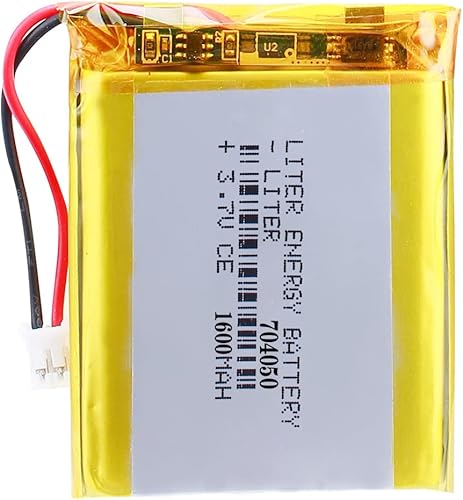 batería recargable 704050 del polímero de iones de litio de la batería 1600mAh de 3.7V Lipo con el conector de JST