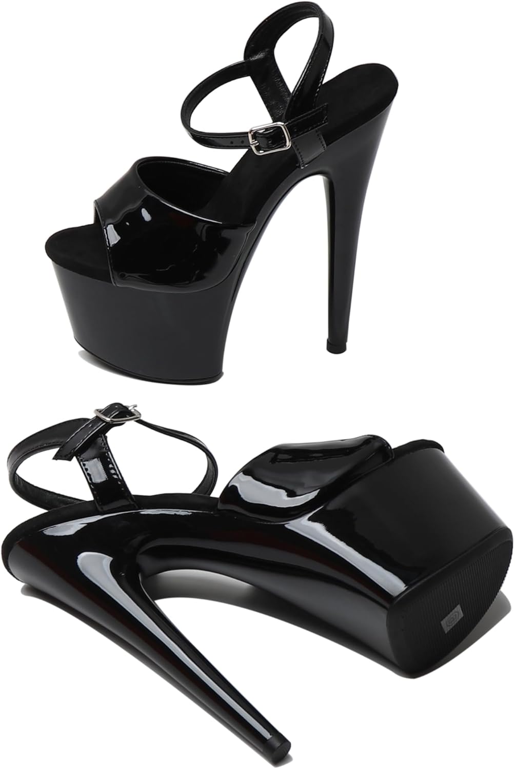 WUXIN H&P Women's 7 in Platform Sandal Heels With Ankle-Strap - Sexy Pole Dance High Heel Shoes for Exotic Dancers - 17 cm Stiletto - Image 5