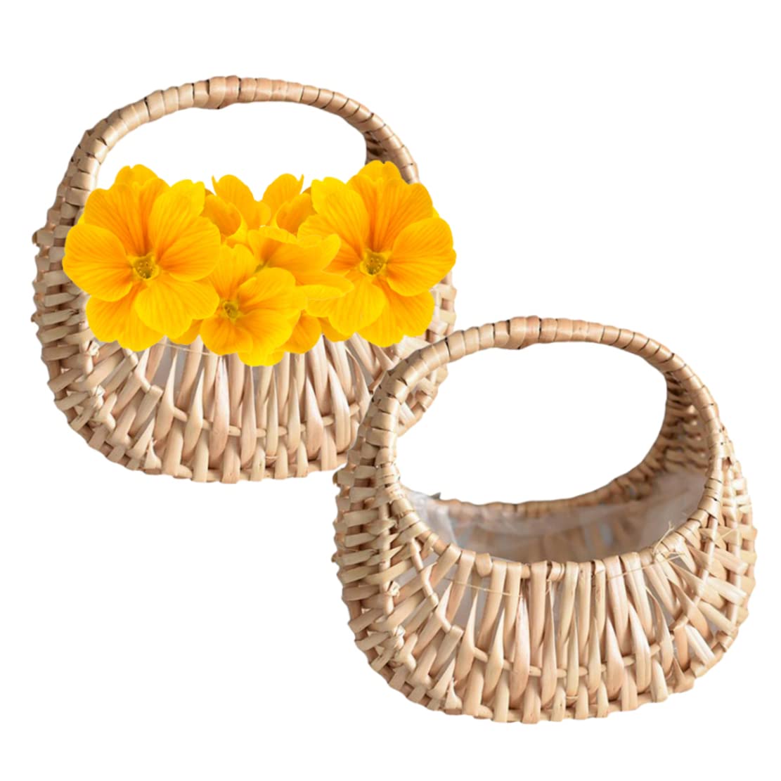 Panier de pique-nique en osier petit panier rangement avec poignée paniers fille fleur