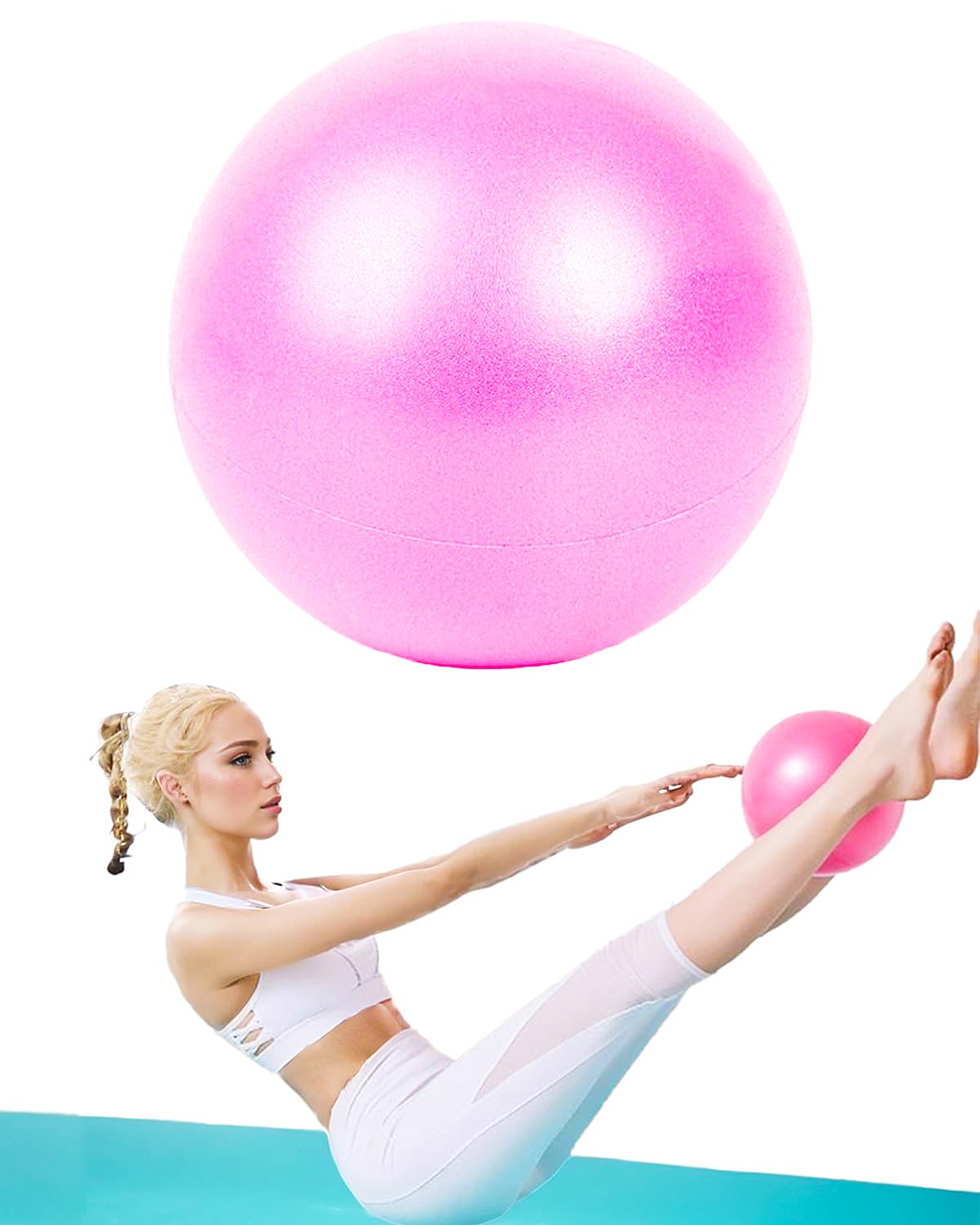 Palla Pilates Piccola,25 CM Palla da Pilates Anti Scoppio Antiscivolo Palla per Yoga, per Casa, Fitness, Allenamento Equilibrio