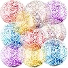 Sotiff 20 Pcs Inflatable Glitter Beach Ball 24 Inch 16 Inch Clear Beach Ball Blow Up Pool Balls Large Swimming Pool Water Toys for Kids Adults Outdoor Summer Birthday Party Favors, 5 Colors
