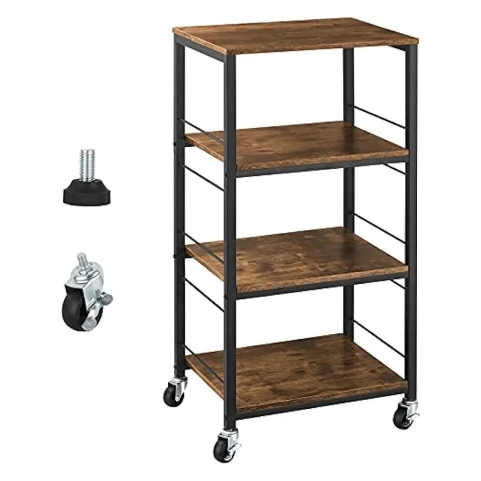 Cocina Carrello for isola da cucina, carrello con rotelle contenitore, vagone di servizio for fattoria a 4 livelli Estante de almacenamiento