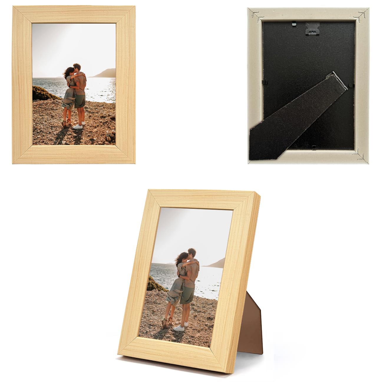 Art Street Customized Table Wood Tabletop Rectangular Photo Frame With Photo Upload, Birthday, Anniversary Gift For Husband, Couple, Brother, Sister, Parrents (6X8 Inch, Beige) - Image 5 thumbnail