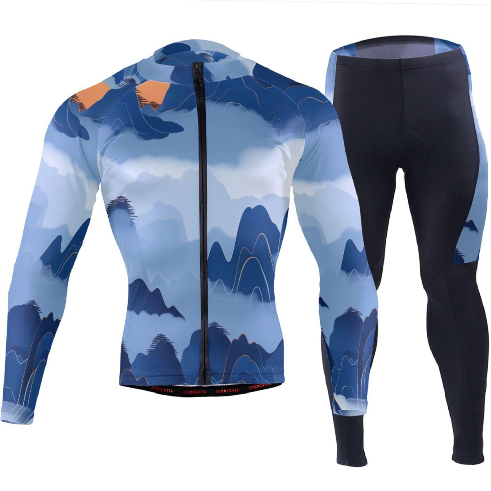 Radtrikot mit Taschen, schnelltrocknende Trägerhose, Herren, 3D-gepolstert
