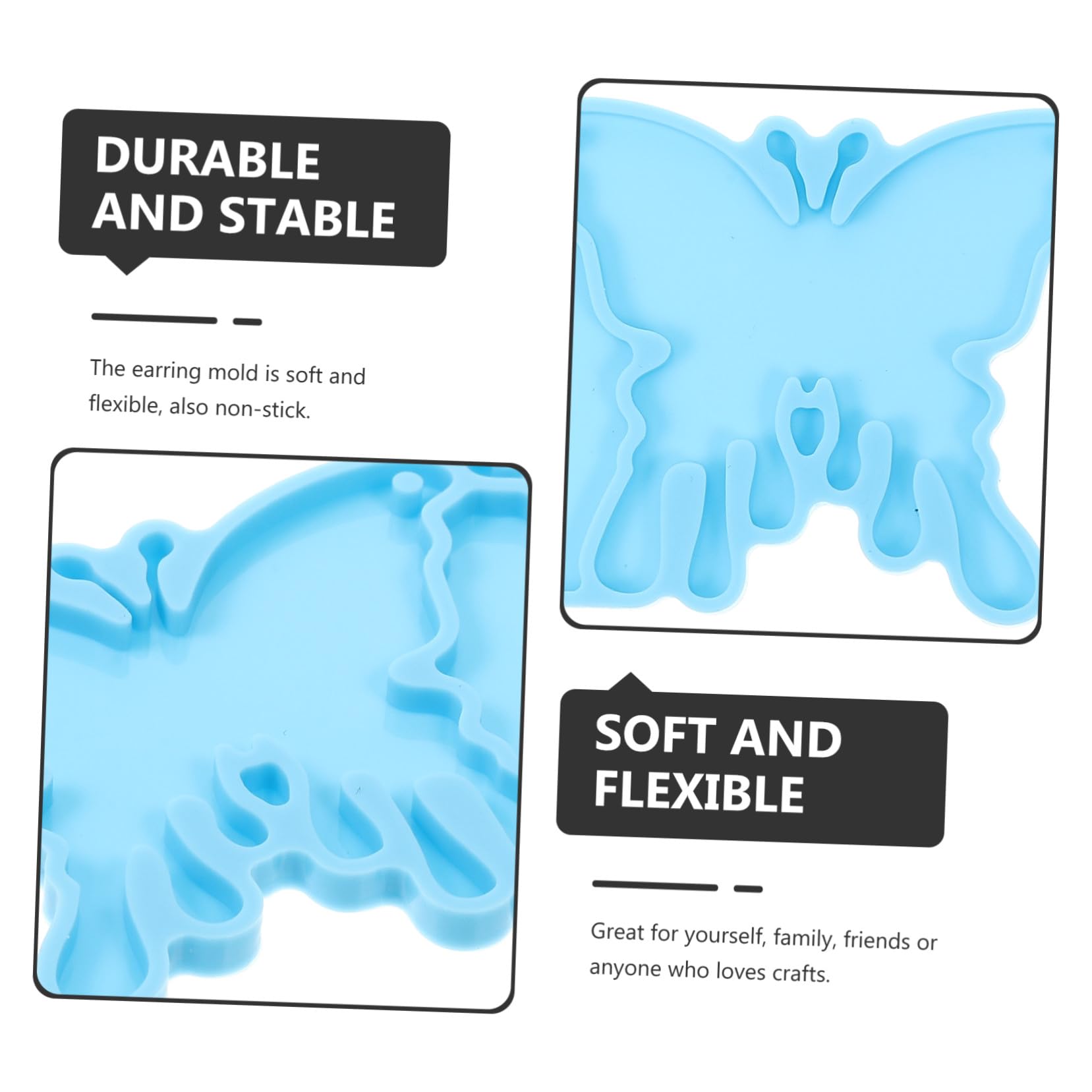 DOITOOL 20 Pezzi Stampi in Silicone per Orecchini Fai da Te Forme Uniche per Pendenti Artigianali Multiuso per Gioielli Dolci e Decorazioni Sicuri e Facili da Usare