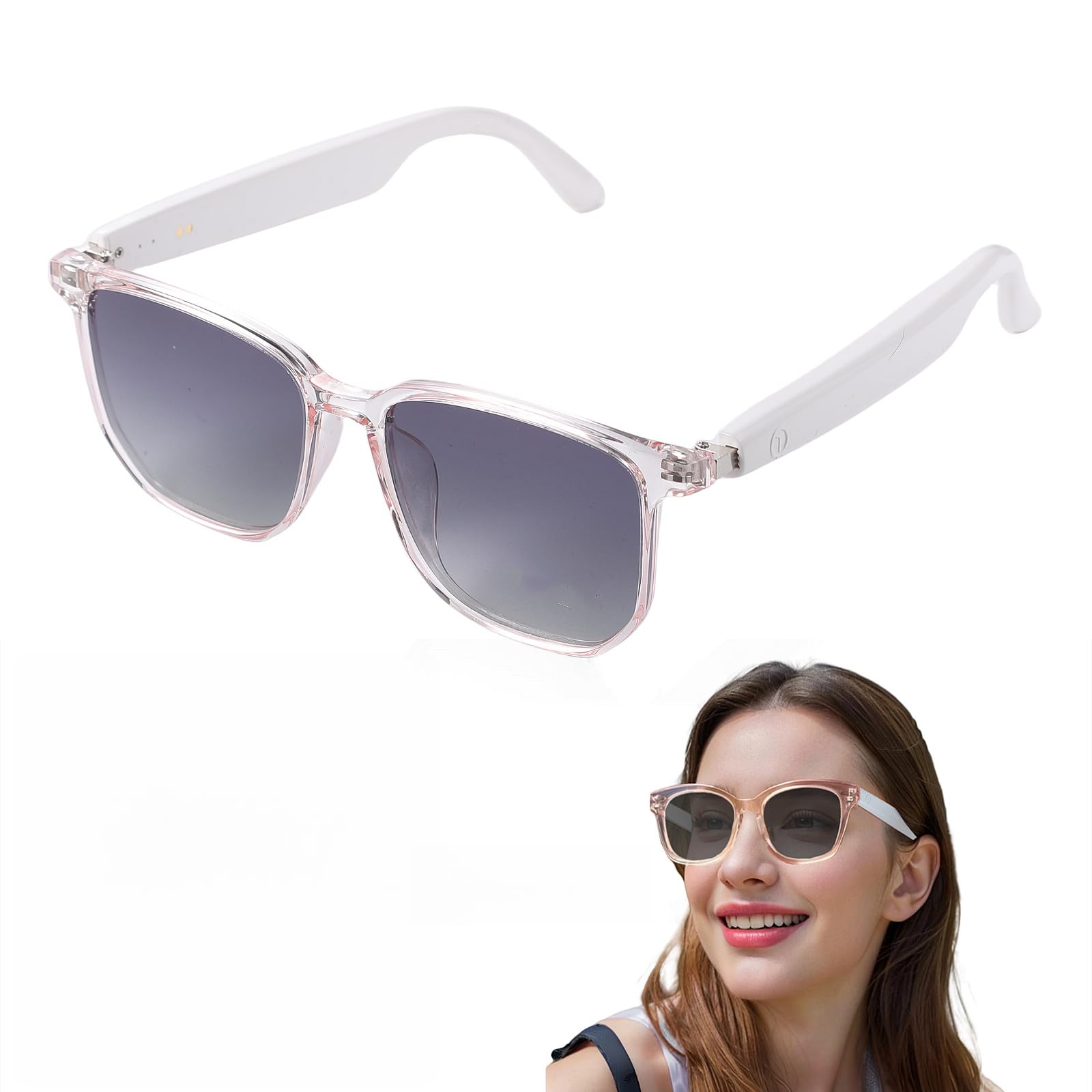 AI Translation Bluetooth Glasses,Smart Glasses for Women with GPT AI Real-Time Translator (144 Languages) - Bluetooth Audio Glasses for Travel, Business Meetings & Study-image-13