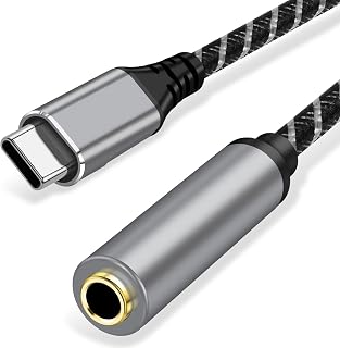 USB C to 6.35mm TRS Stereo Audio Cable 3.3 FT,USB C to 1/4 inch TRS Female Cable Audio Jack Cord for Phones, Amplifier, Speaker, Headphone, Mixing Console (No Recording Support)