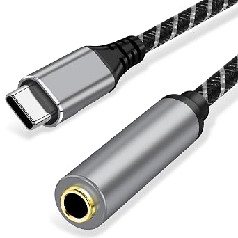 USB C to 6.35mm TRS Stereo Audio Cable 3.3 FT,USB C to 1/4 inch TRS Female Cable Audio Jack Cord for Phones, Amplifier, Speaker, Headphone, Mixing Console No Recording Support