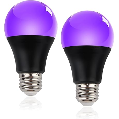 [Essential 2023] Blacklight Party Supplies LED Bulb 2 Pack