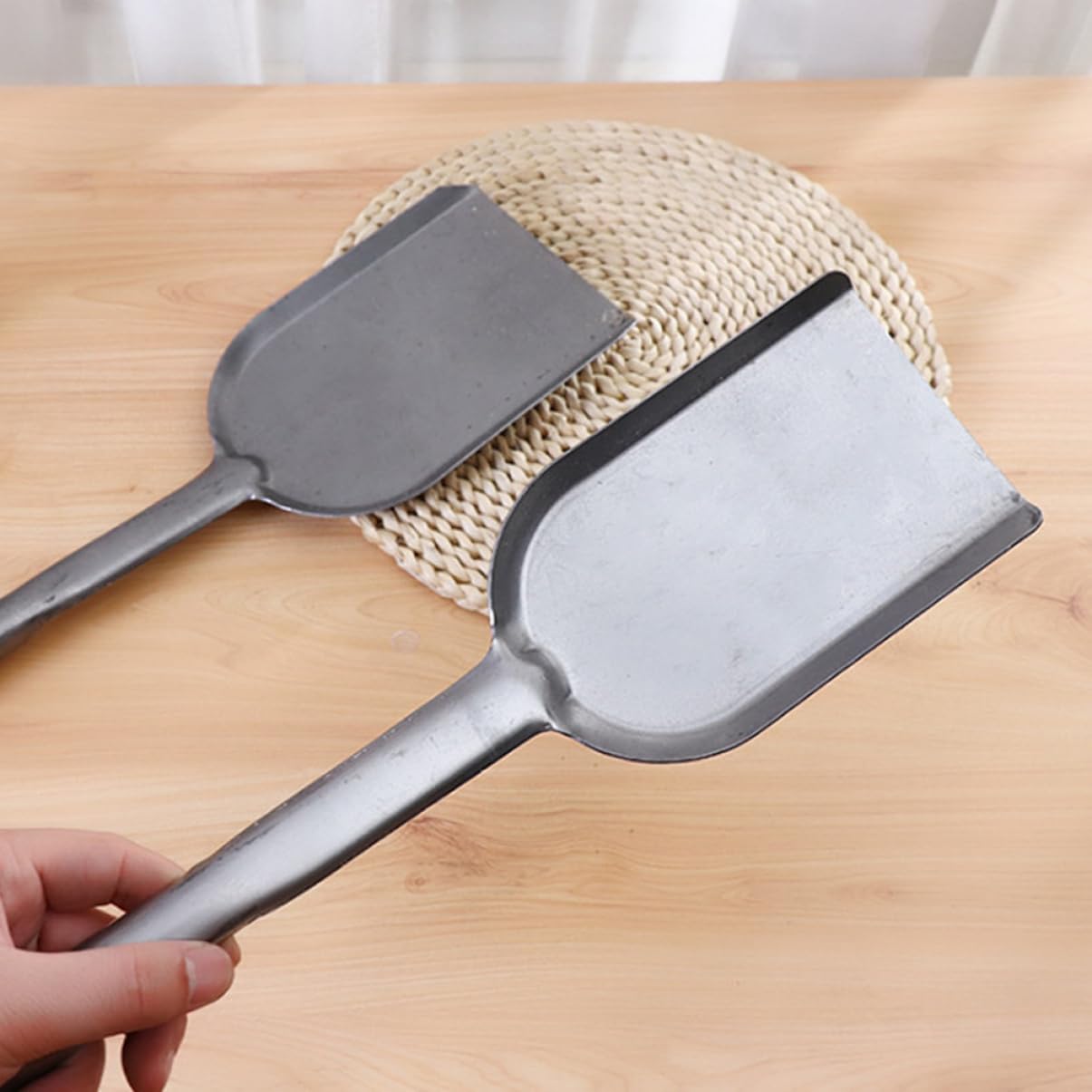 Long Handle Fireplace Shovel Set Multifunctional Coal-Ash Shovels Heavy Duty Steel for Indoor Outdoor Use for Stoves and Grills