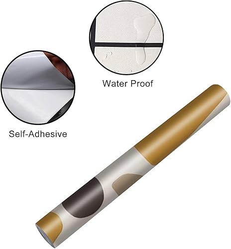 Miniatura 4 de Juego de envolturas de vinilo autoadhesivas para refrigerador, lindo y moderno de mediados de siglo, formas orgánicas abstractas, mural para puerta