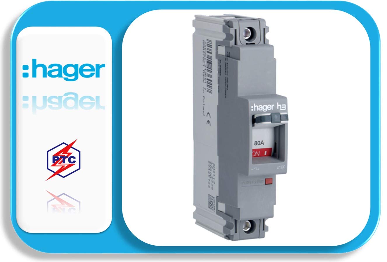 HagerMoulded Case Circuit Breaker 63A DP MCCB 25KA HHA062Z (x160-H3) 2 POLE