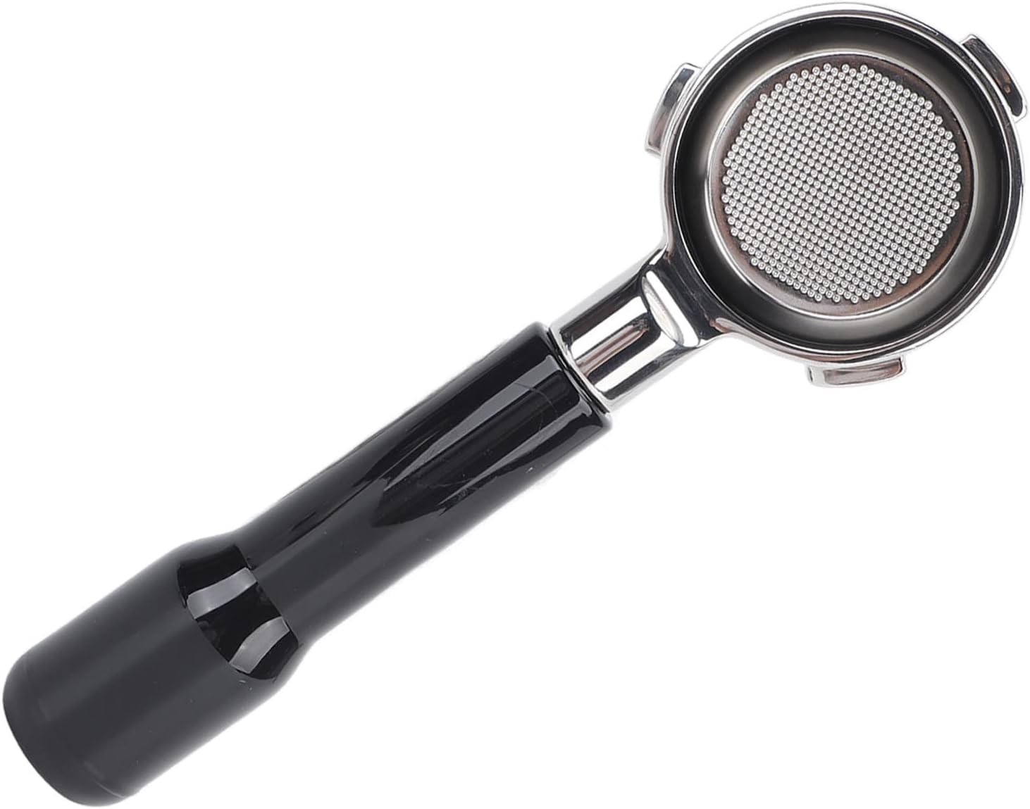 58mm Bottomless Portafilter, 3 Ears Coffee Bottomless Portafilter, Compatible with Barsetto Machine, Stainless Steel Filter Basket (Black)