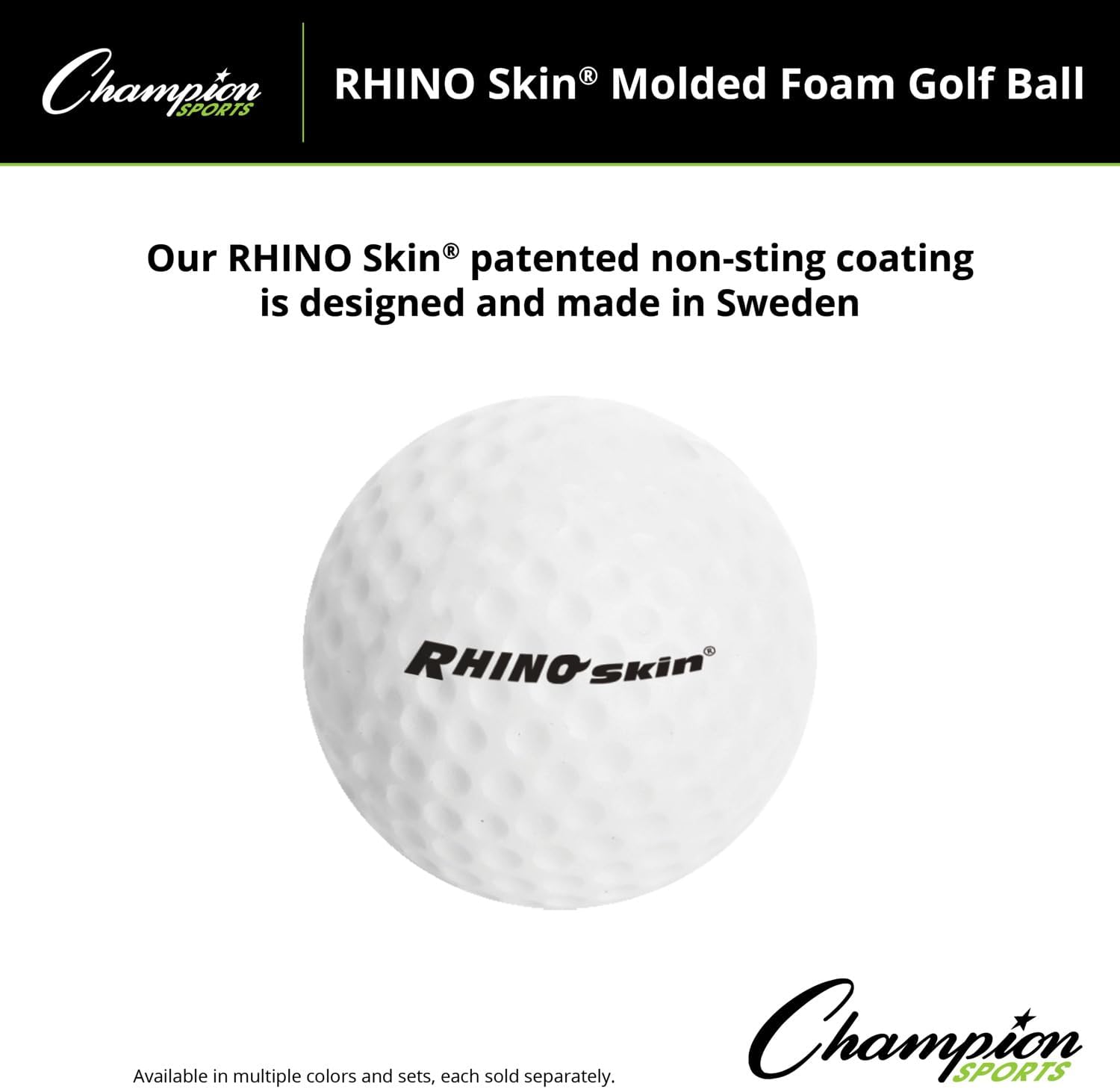 Champion Sports Plastic Golf Practice Balls, 12 Pack, White – Durable Hollow Design, Lightweight Limited-Flight Training Balls